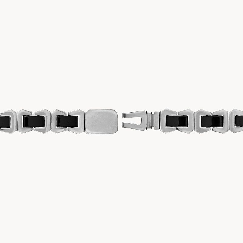 A traditional but contemporary Bulova bracelet in white A traditional but contemporary Bulova bracelet in white